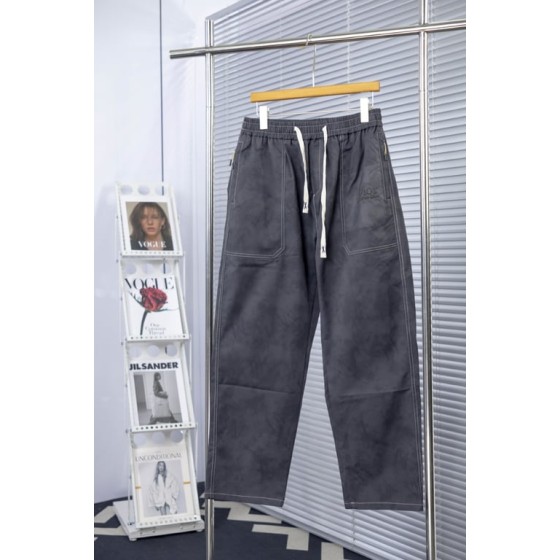 Dior Grey Christian Dior Logo Contrast-Stitch Cargo Pants